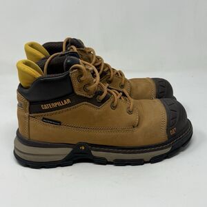 Caterpillar Excavator 6” Composite Toe Boots Womens 9 Brown Waterproof Non Slip